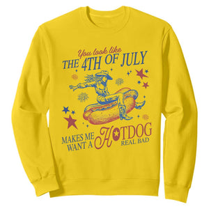 Western Cowgirl You Look Like the 4th of July Sweatshirt Makes Me Want A Hot Dog Real Bad TS14 Daisy Print Your Wear