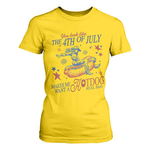 Western Cowgirl You Look Like the 4th of July T Shirt For Women Makes Me Want A Hot Dog Real Bad TS14 Daisy Print Your Wear