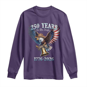 American Rodeo 250th Anniversary Long Sleeve Shirt Western Cowboy Eagle Patriotic 4th of July TS14 Purple Print Your Wear