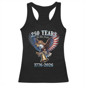 American Rodeo 250th Anniversary Racerback Tank Top Western Cowboy Eagle Patriotic 4th of July TS14 Black Print Your Wear