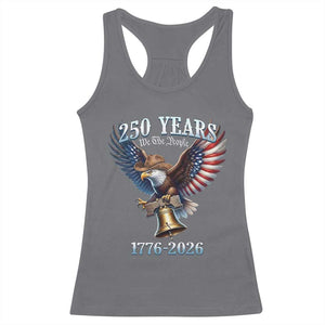 American Rodeo 250th Anniversary Racerback Tank Top Western Cowboy Eagle Patriotic 4th of July TS14 Charcoal Print Your Wear
