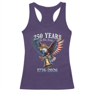 American Rodeo 250th Anniversary Racerback Tank Top Western Cowboy Eagle Patriotic 4th of July TS14 Purple Print Your Wear