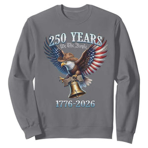 American Rodeo 250th Anniversary Sweatshirt Western Cowboy Eagle Patriotic 4th of July TS14 Charcoal Print Your Wear