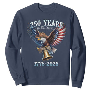 American Rodeo 250th Anniversary Sweatshirt Western Cowboy Eagle Patriotic 4th of July TS14 Navy Print Your Wear