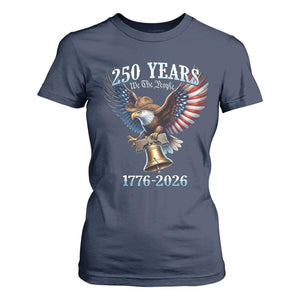 American Rodeo 250th Anniversary T Shirt For Women Western Cowboy Eagle Patriotic 4th of July TS14 Navy Print Your Wear