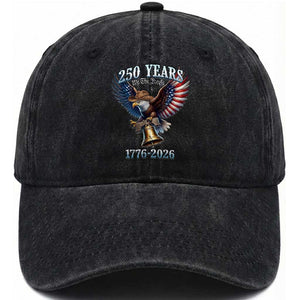 American Rodeo 250th Anniversary Washed Cotton Baseball Cap Western Cowboy Eagle Patriotic 4th of July TS14 Print Your Wear