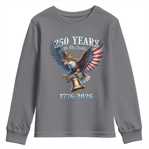 American Rodeo 250th Anniversary Youth Sweatshirt Western Cowboy Eagle Patriotic 4th of July TS14 Charcoal Print Your Wear