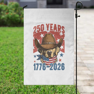 250th America Anniversary Garden Flag Western Golden Retriever 4th of July TS14 Print Your Wear