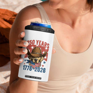 250th Anniversary USA 4 in 1 Can Cooler Tumbler Western Golden Retriever 4th of July TS14 Print Your Wear
