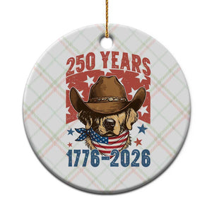 250th America Anniversary Ceramic Ornament Western Golden Retriever 4th of July TS14 1pc Christmas Plaid Print Your Wear