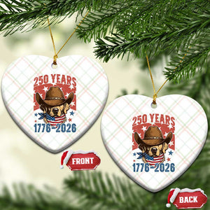 250th America Anniversary Ceramic Ornament Western Golden Retriever 4th of July TS14 Print Your Wear