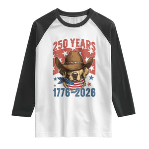 250th America Anniversary Raglan Shirt Western Golden Retriever 4th of July TS14 White Black Print Your Wear