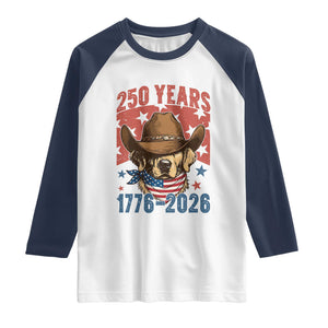 250th America Anniversary Raglan Shirt Western Golden Retriever 4th of July TS14 White Navy Print Your Wear