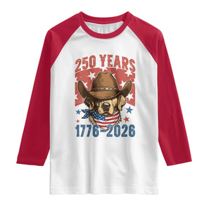 250th America Anniversary Raglan Shirt Western Golden Retriever 4th of July TS14 White Red Print Your Wear
