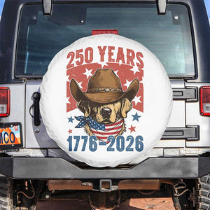 250th Anniversary USA Spare Tire Cover Western Golden Retriever 4th of July TS14 No hole White Print Your Wear