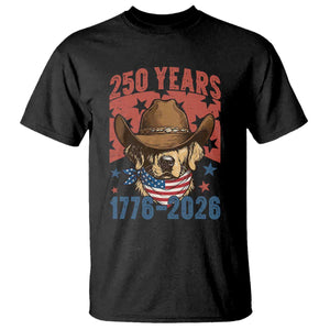 250th Anniversary USA T Shirt Western Golden Retriever 4th of July TS14 Black Print Your Wear