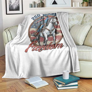 250th Anniversary USA Throw Blanket American Flag Cowboy Rodeo 4th of July TS14 Print Your Wear