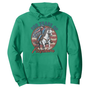 250th Anniversary USA Hoodie American Flag Cowboy Rodeo 4th of July TS14 Irish Green Print Your Wear