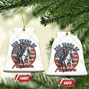 America 250th Anniversary Ceramic Ornament American Flag Cowboy Rodeo 4th of July TS14 Print Your Wear