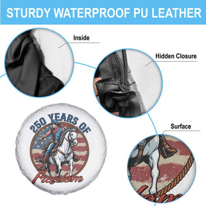 250th Anniversary USA Spare Tire Cover American Flag Cowboy Rodeo 4th of July TS14 Print Your Wear