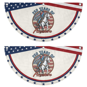 250th Anniversary USA Patriotic Fan Flag American Flag Cowboy Rodeo 4th of July