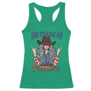 250th Anniversary USA Racerback Tank Top Western Cowgirl American Flag 4th of July TS14 Irish Green Print Your Wear