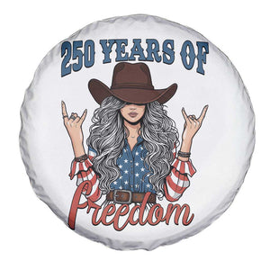 250th Anniversary USA Spare Tire Cover Western Cowgirl American Flag 4th of July TS14 Print Your Wear