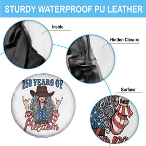 250th Anniversary USA Spare Tire Cover Western Cowgirl American Flag 4th of July TS14 Print Your Wear