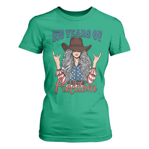 250th Anniversary USA T Shirt For Women Western Cowgirl American Flag 4th of July TS14 Irish Green Print Your Wear