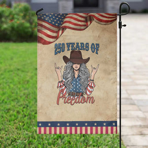 250th Anniversary USA Patriotic Garden Flag Western Cowgirl American Flag 4th of July TS14 Vintage Rustic Tan Navy Print Your Wear