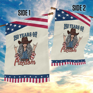 250th Anniversary USA Patriotic Garden Flag Western Cowgirl American Flag 4th of July TS14 Print Your Wear