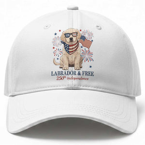 250th America Anniversary Baseball Cap Labrador Retriever American Flag 4th of July TS14 Print Your Wear