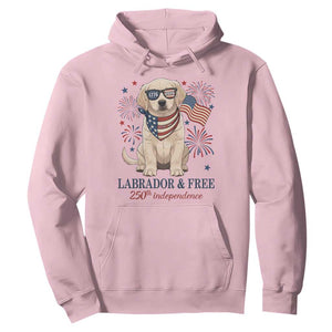 250th America Anniversary Hoodie Labrador Retriever American Flag 4th of July TS14 Light Pink Print Your Wear