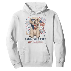 250th America Anniversary Hoodie Labrador Retriever American Flag 4th of July TS14 White Print Your Wear