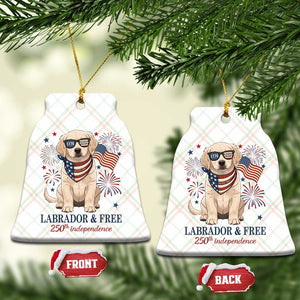 250th America Anniversary Ceramic Ornament Labrador Retriever American Flag 4th of July TS14 Print Your Wear
