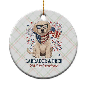 250th America Anniversary Ceramic Ornament Labrador Retriever American Flag 4th of July TS14 1pc Christmas Plaid Print Your Wear