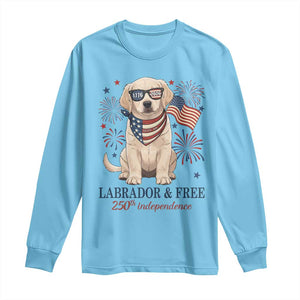 250th Anniversary USA Long Sleeve Shirt Labrador Retriever American Flag 4th of July TS14 Sky Print Your Wear