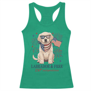 250th Anniversary USA Racerback Tank Top Labrador Retriever American Flag 4th of July TS14 Irish Green Print Your Wear