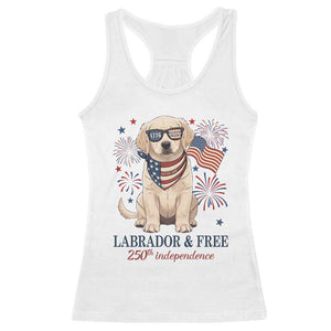 250th Anniversary USA Racerback Tank Top Labrador Retriever American Flag 4th of July TS14 White Print Your Wear