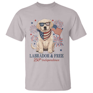250th Anniversary USA T Shirt Labrador Retriever American Flag 4th of July TS14 Ice Gray Print Your Wear