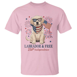 250th Anniversary USA T Shirt Labrador Retriever American Flag 4th of July TS14 Light Pink Print Your Wear