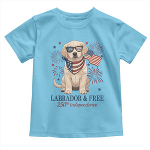 250th Anniversary USA Toddler T Shirt Labrador Retriever American Flag 4th of July TS14 Sky Print Your Wear