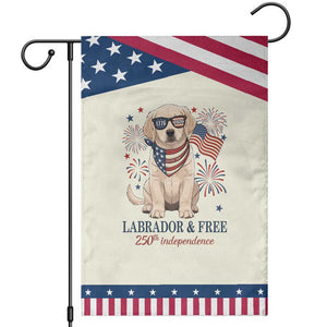250th Anniversary USA Patriotic Garden Flag Labrador Retriever American Flag 4th of July TS14 Modern Beige Blue Print Your Wear
