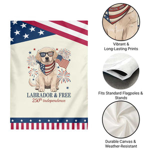250th Anniversary USA Patriotic Garden Flag Labrador Retriever American Flag 4th of July TS14 Print Your Wear