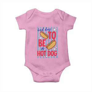 Bad Day To Be A Hot Dog Baby Onesie 4th of July Summer Beach TS14 Light Pink Print Your Wear