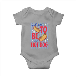 Bad Day To Be A Hot Dog Baby Onesie 4th of July Summer Beach TS14 Sport Gray Print Your Wear