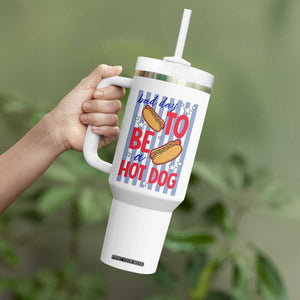 Bad Day To Be A Hot Dog Tumbler With Handle 4th of July Summer Beach TS14 Print Your Wear
