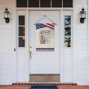Loves Jesus and America Too Patriotic Garden Flag Christian Jesus 4th of July TS14 Print Your Wear