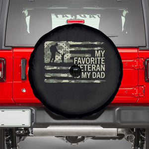 My Favorite Veteran is My Dad Spare Tire Cover Veteran Dad Camo American Flag