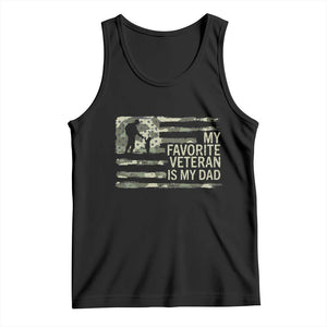 My Favorite Veteran is My Dad Tank Top Veteran Dad Camo American Flag